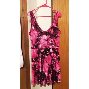 Pink Galaxy Skater Dress